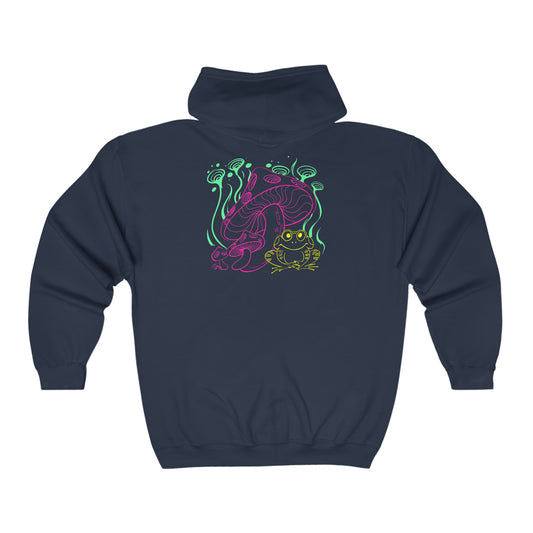 Mushroom Shelter - Trippy Lines Zip Hoodie